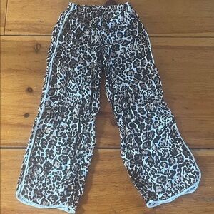 Aerie Black and White Leopard Print Pants